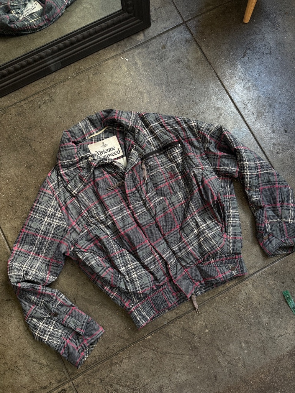 Vivienne Westwood Sold Out 1200$+ Drunken Bomber Tartan Assymetrical Jacket